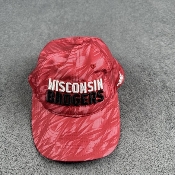 adidas Other - Wisconsin Badgers Hat Cap Red Snapback Red Adidas Climalite Football
